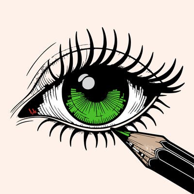 eye drawing pencil