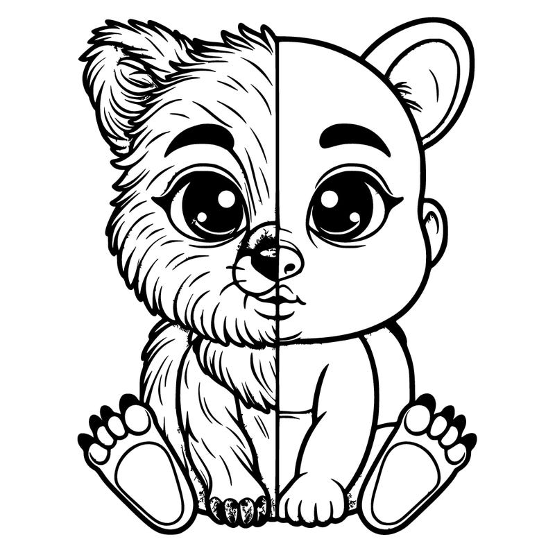 half animal half human baby realistic