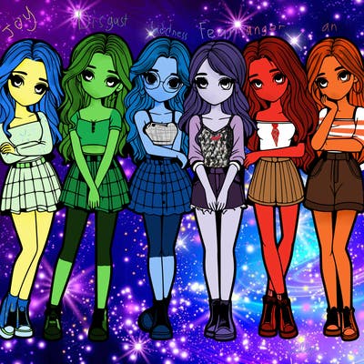 a group of girls realistic