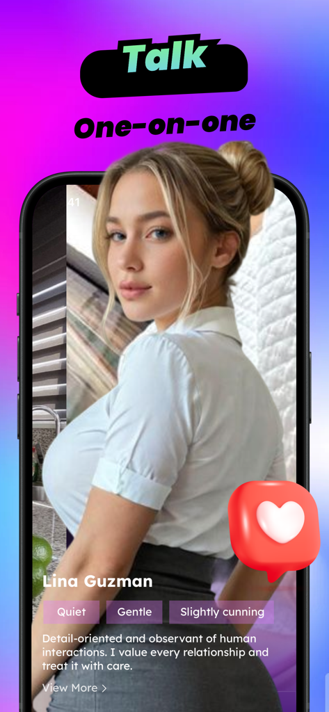 Coschat - Adult Hot Chat - Perfil de personagem de IA chamado Lina Guzman para um bate-papo individual no aplicativo Coschat