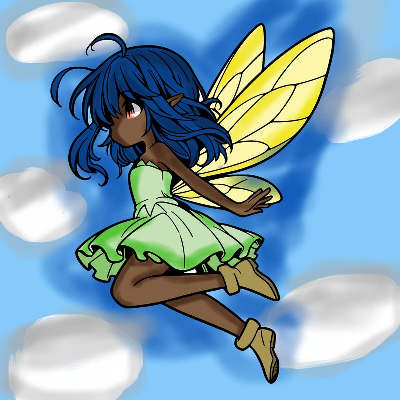 manga fairy flying