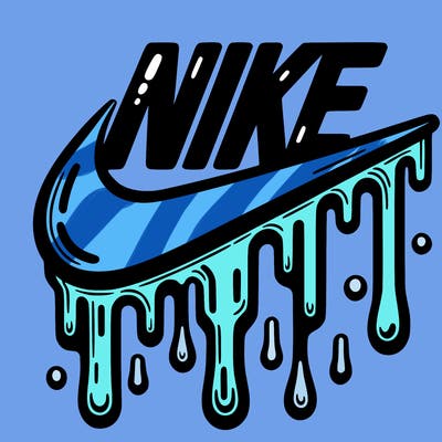 dripping nike logo