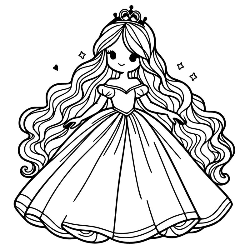princess with flowing dress