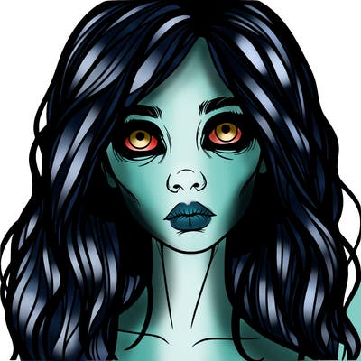 scary beautiful realistic girl