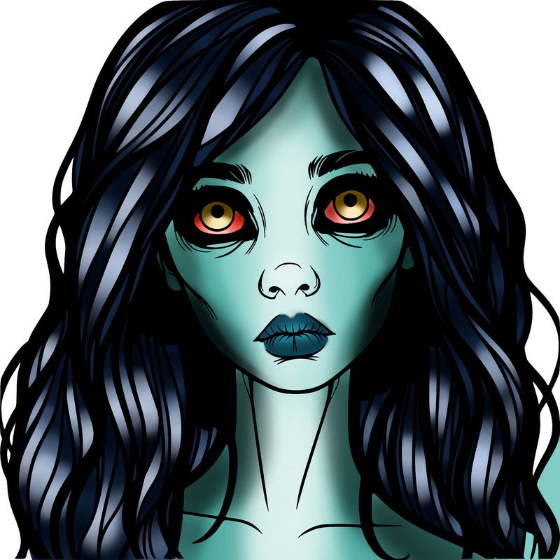 scary beautiful realistic girl