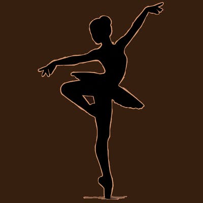 realistic person doing ballet