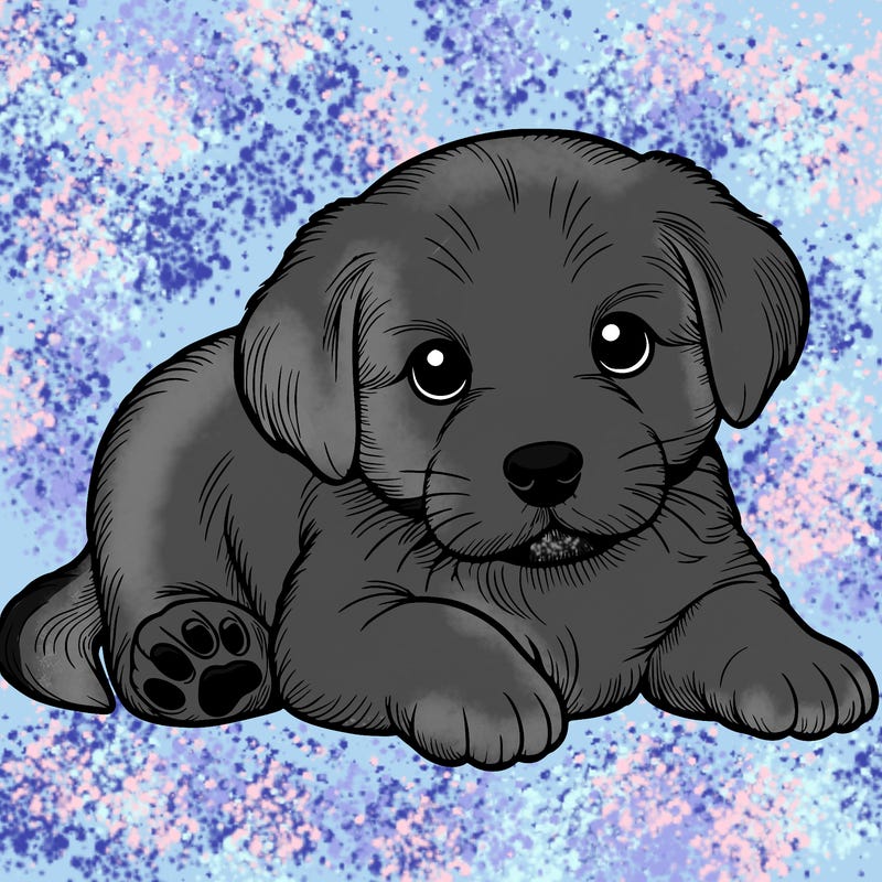 a cute realistic puppy