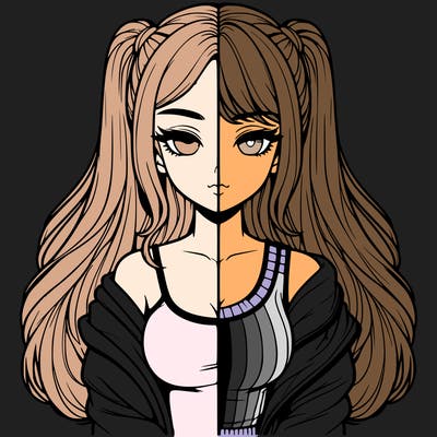 realistic girl split