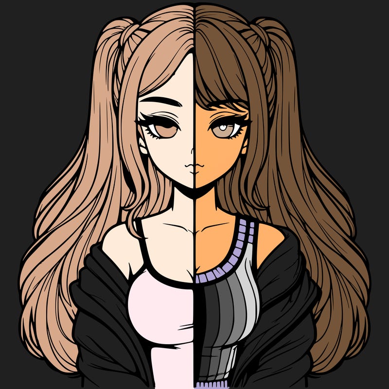 realistic girl split