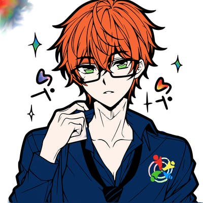 anime hot boy with glasses