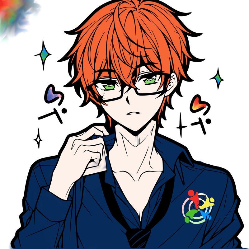 anime hot boy with glasses