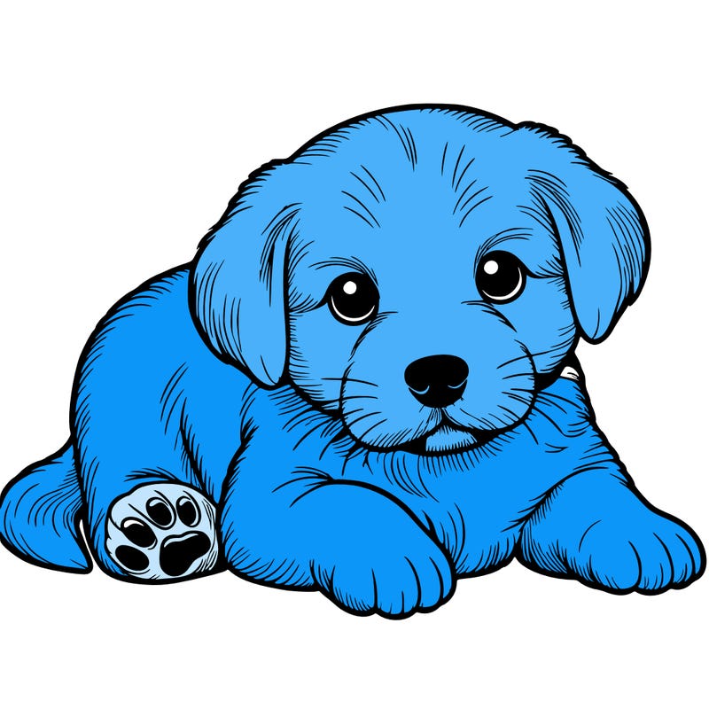 a cute realistic puppy