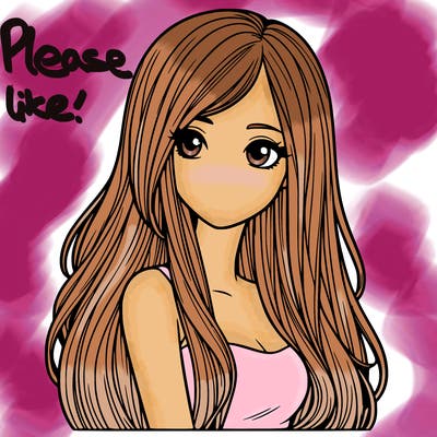 realistic girl with long hair