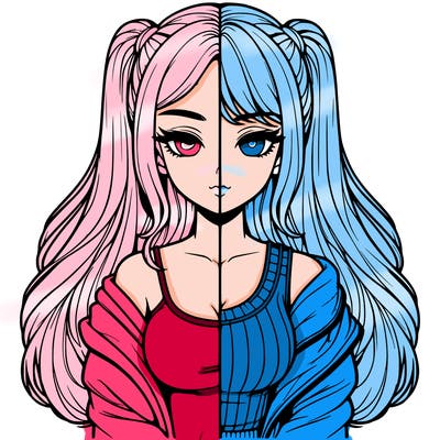 realistic girl split