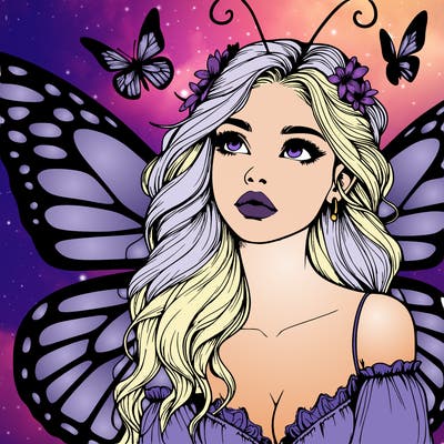 butterfly fairy realistic girl