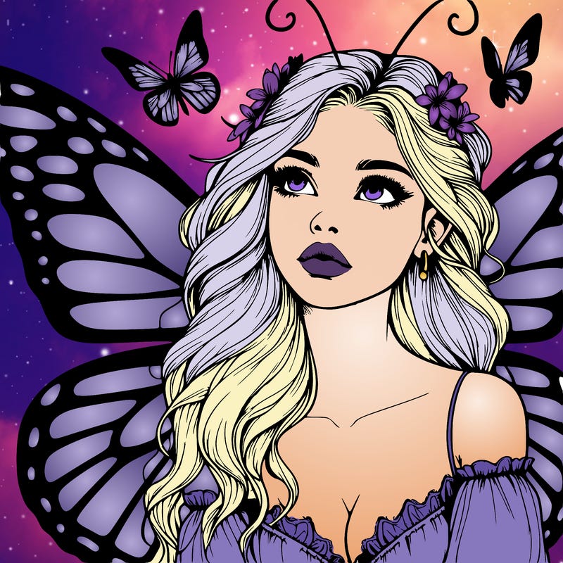 butterfly fairy realistic girl