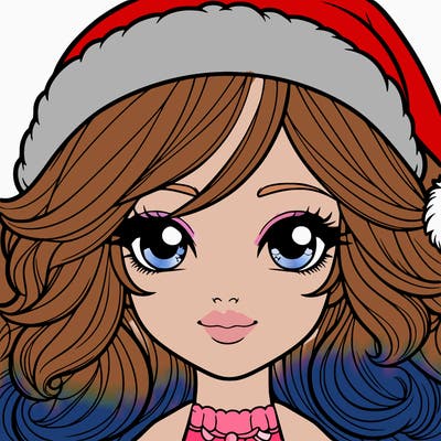 realistic christmas girl