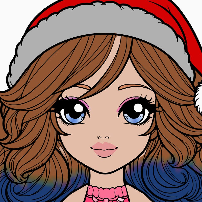 realistic christmas girl