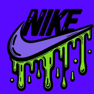 dripping nike logo