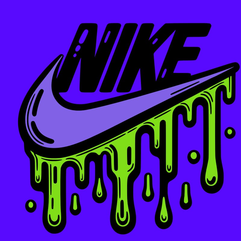 dripping nike logo