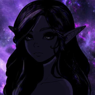 elf girl realistic dark fantasy