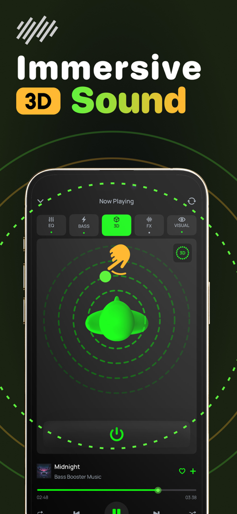 3D audio spatializer interface for immersive sound control