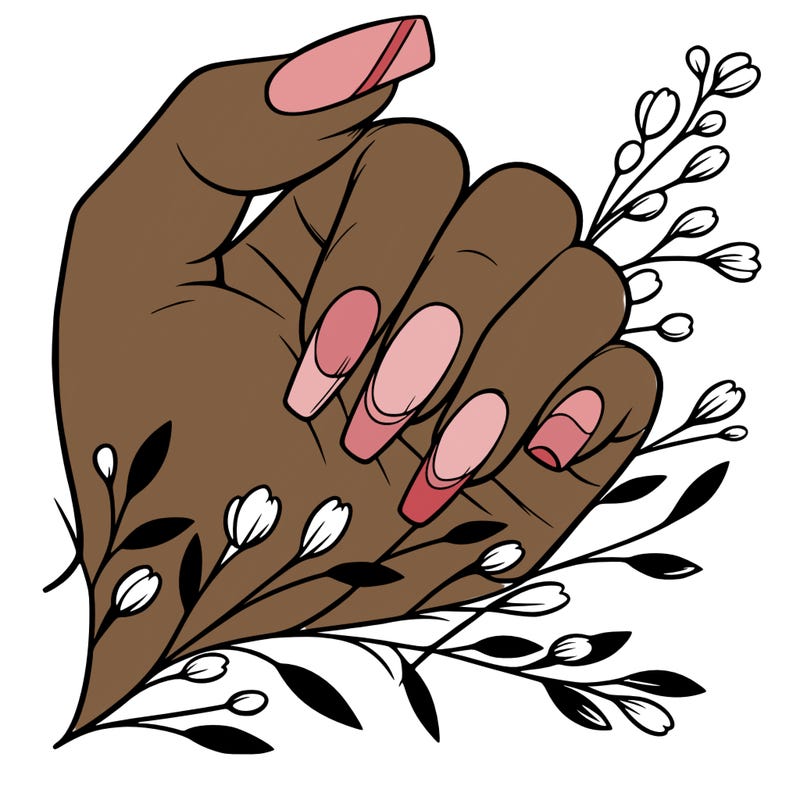 nails with french tip