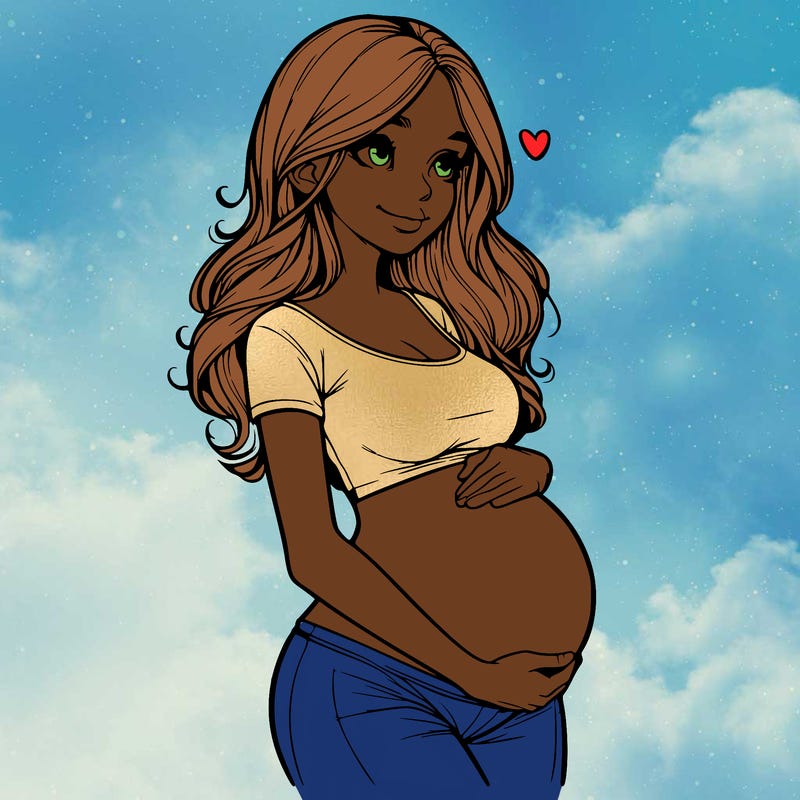 realistic pregnant girl