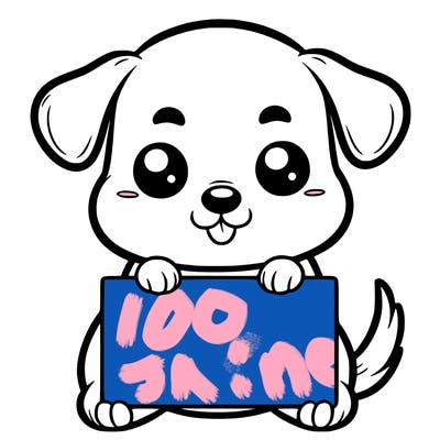 cute doggy holding white sign