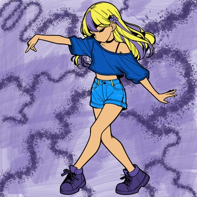 realistic girl danceing