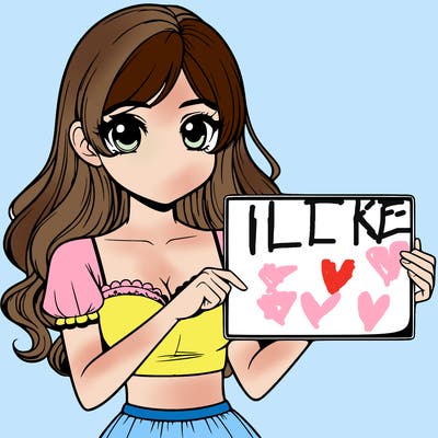 realistic pretty girl holding blank sign