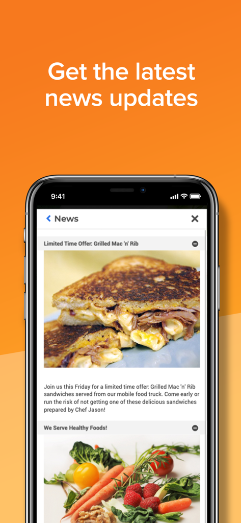 FlikISDining news feed showing limited time offers and healthy meals