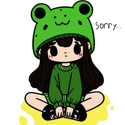 a girl wearing a frog hat and some frog socks