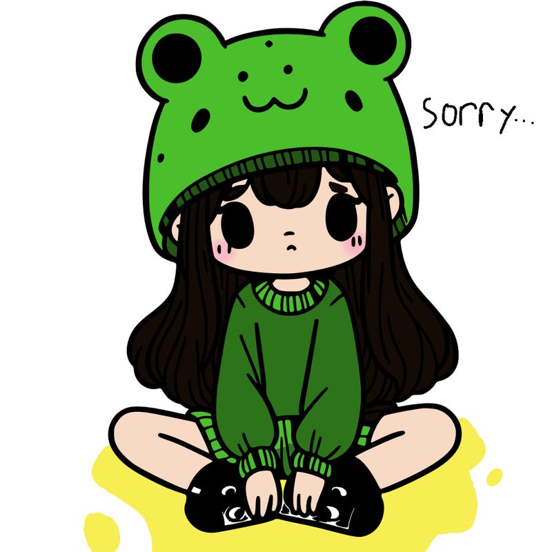 a girl wearing a frog hat and some frog socks