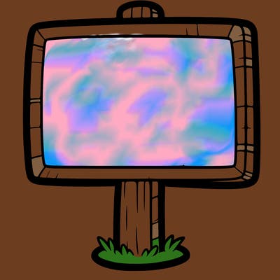 a blank sign
