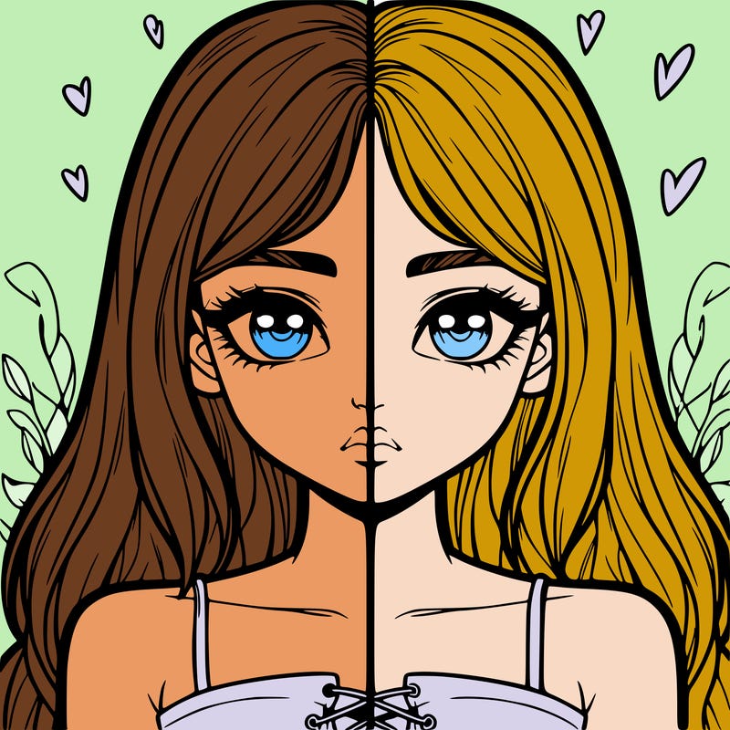 realistic girl split