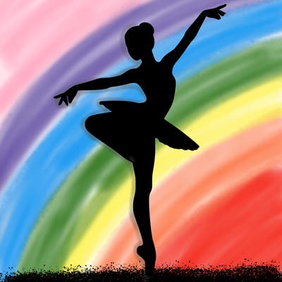 realistic person doing ballet