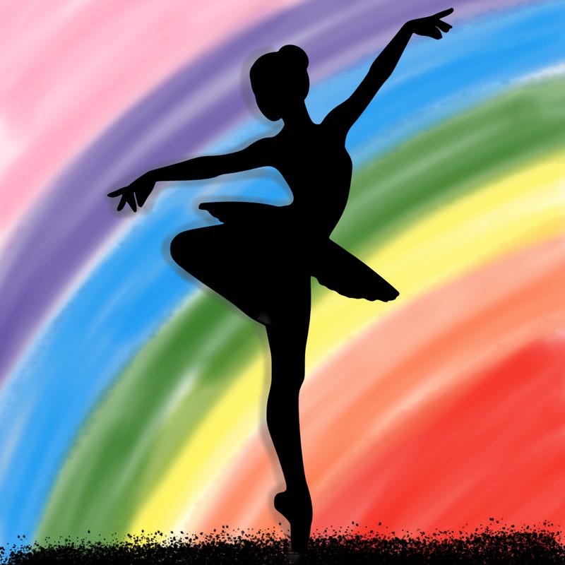 realistic person doing ballet