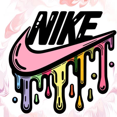 dripping nike logo