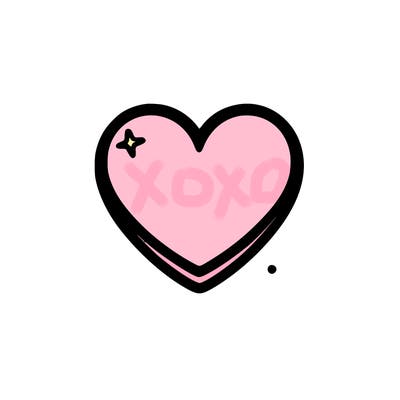 a blank heart with a blank background