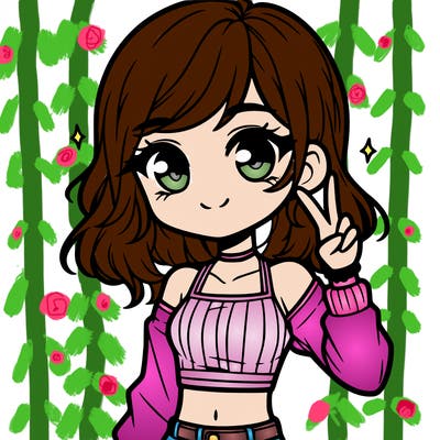 cute girl with crop top