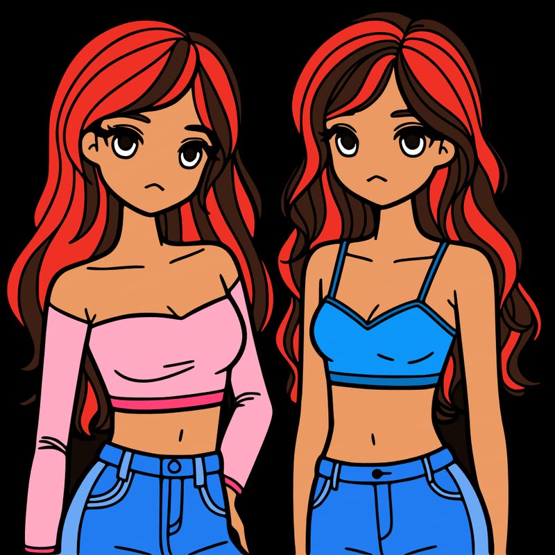 two girls in a crop top