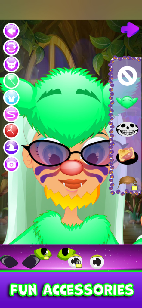 Halloween Costume Party Games - Halloween costume party game character with fun accessories and face paint