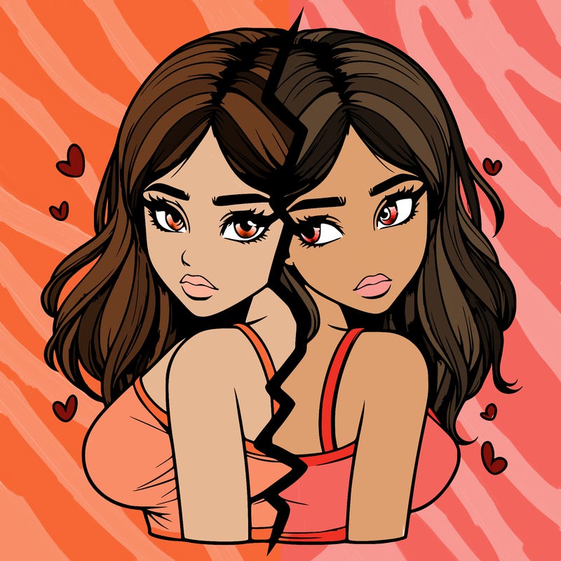 realistic girl split