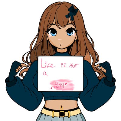 girl holding a blank sign in a long sleeve crop top