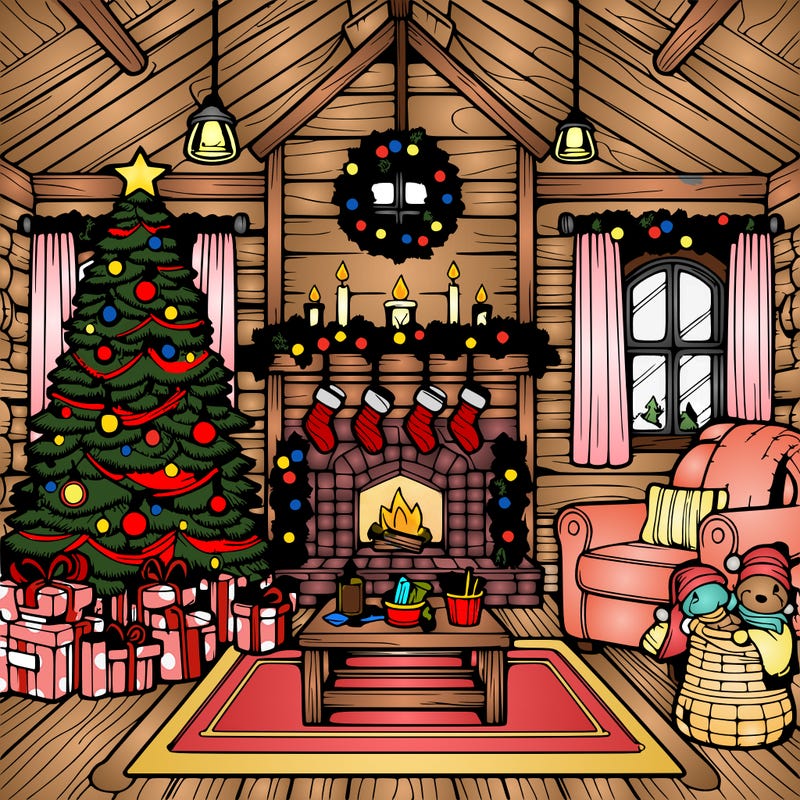 christmas house interior