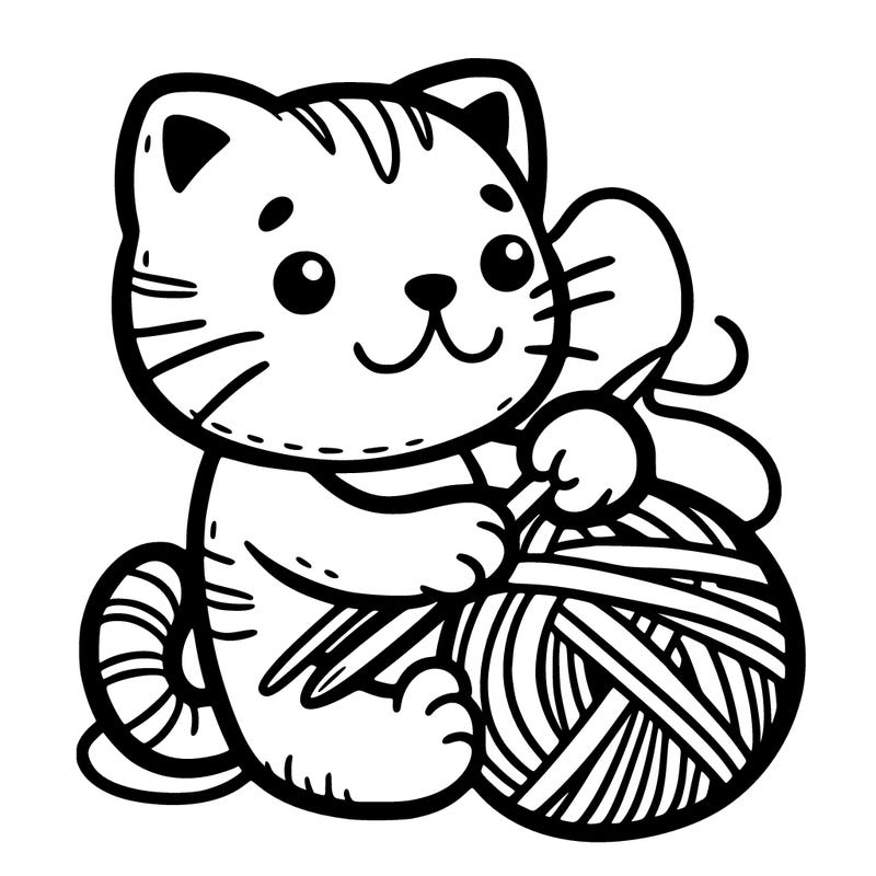 cat crocheting