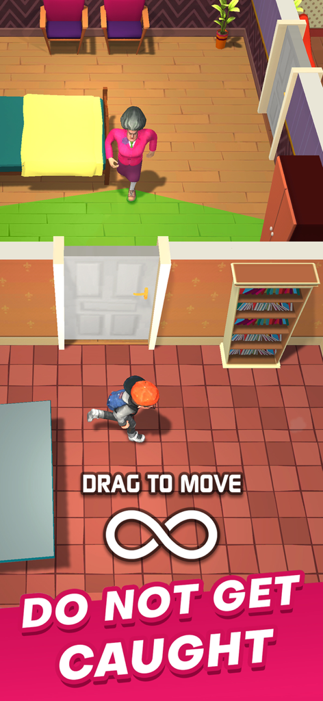 Hide and Prank - Nick escabulléndose de la señorita T en una misión de esconder y bromear con controles de arrastrar para mover