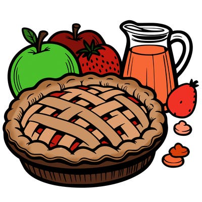 a pie of food