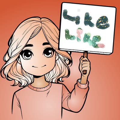 realistic girl holding up a sign